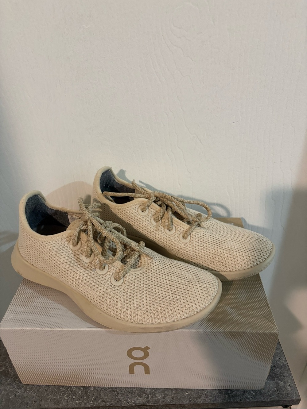 Allbirds Tree Runners in wheat size 8